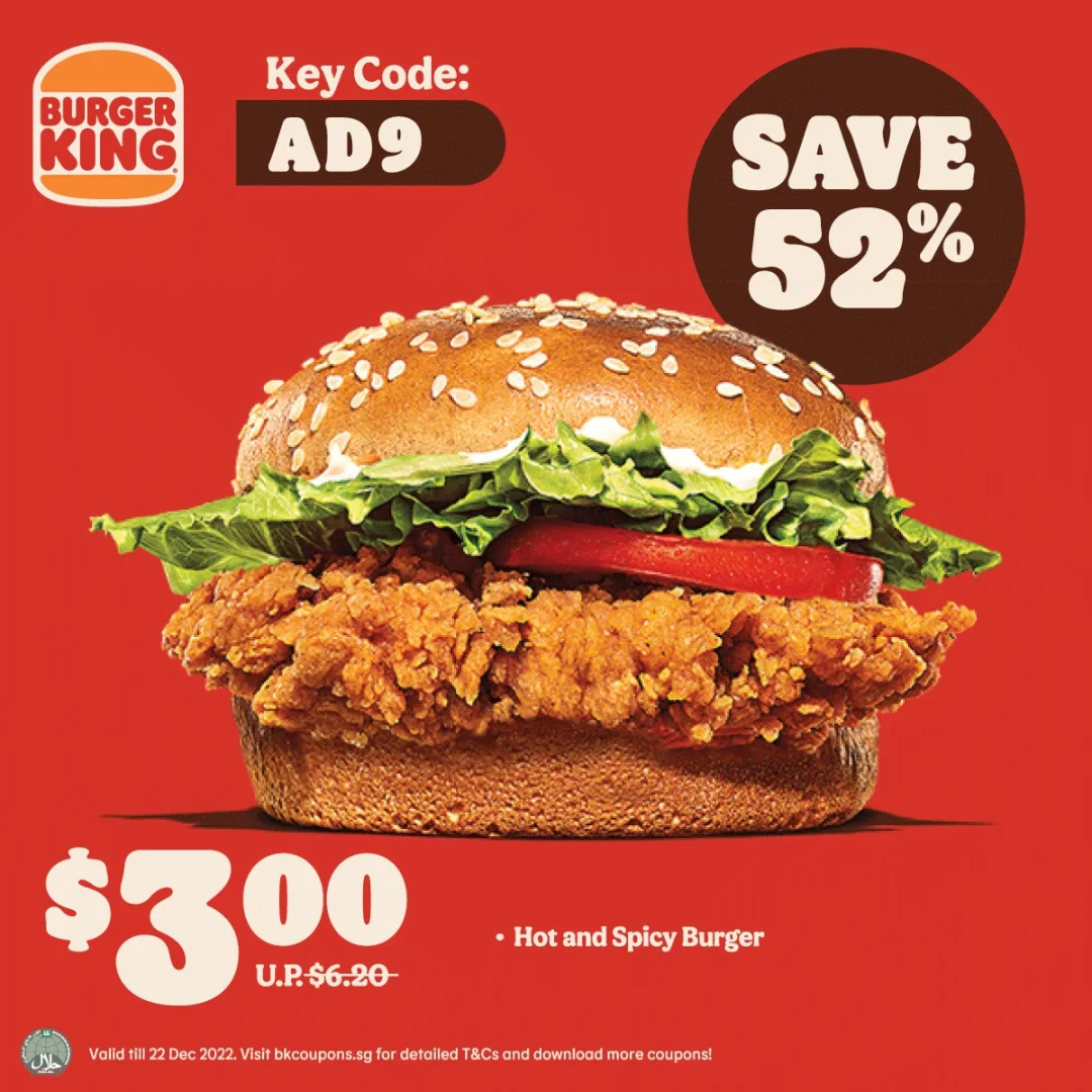 [SIC] Burger King latest coupon deals ( 3 Oct 22 Dec) HardwareZone