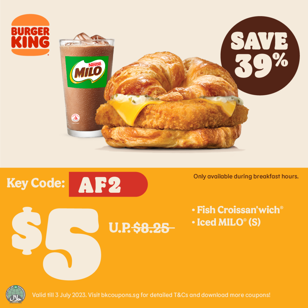 BURGER KING® Coupon Discounts up to 50 off Breakfast Menu