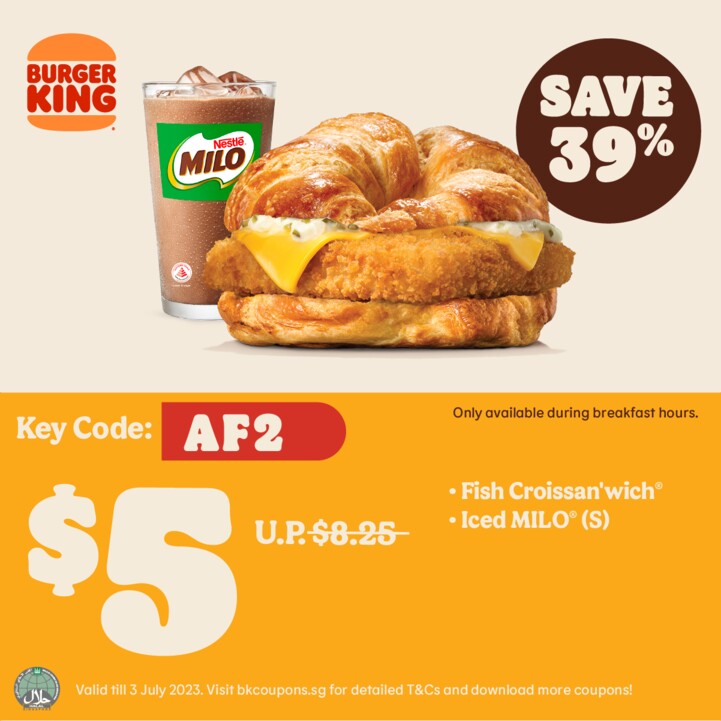 BURGER KING® Coupon Discounts up to 50% off Breakfast Menu