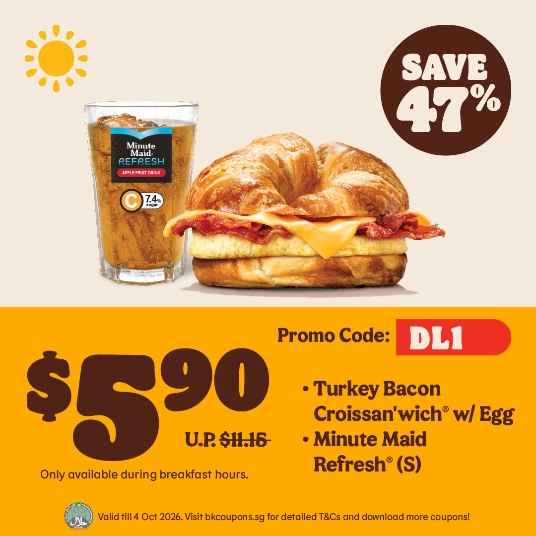 A Savoury Morning Companion: Treat Yourself to Turkey Bacon w/ Egg Croissan’wich™ Meal