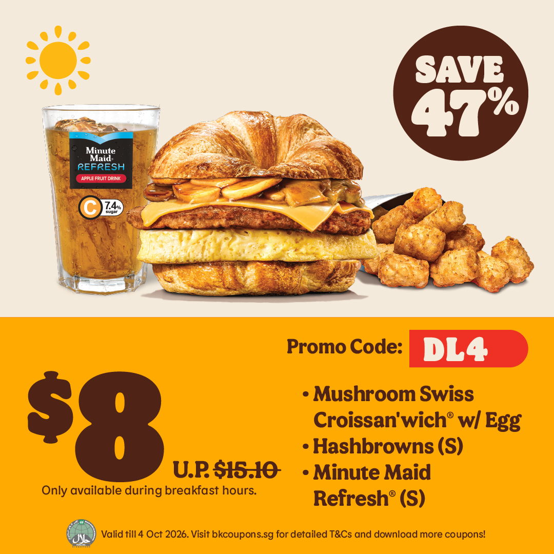 Start the Day Big: Enjoy a Mushroom Swiss Croissan'wich™ Meal for Breakfast